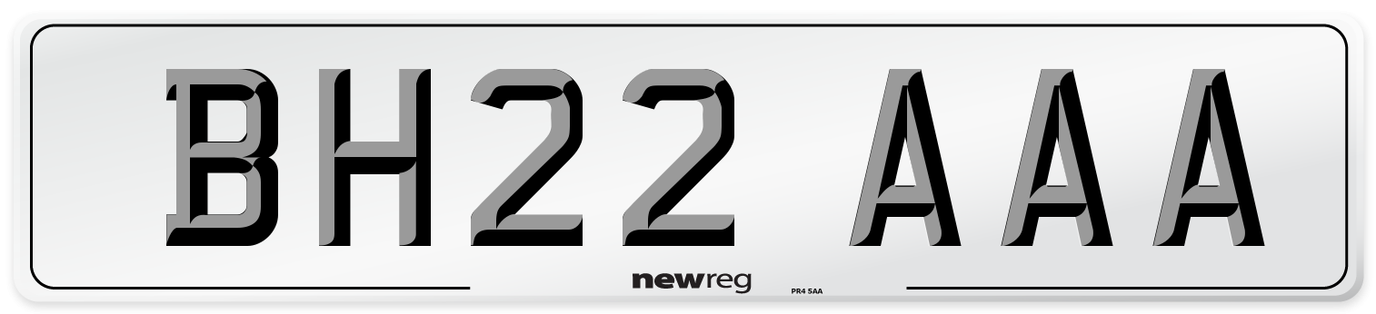 BH22 AAA Number Plate from New Reg
